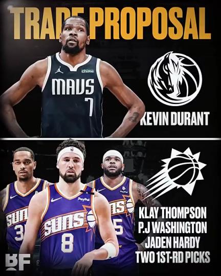 和歐文濃眉組三巨？美媒：獨行俠可用克萊+PJ+哈迪+倆首輪去換KD